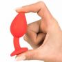 Korek analny Colorful Joy czerwony z klejnotem 7 cm - 6